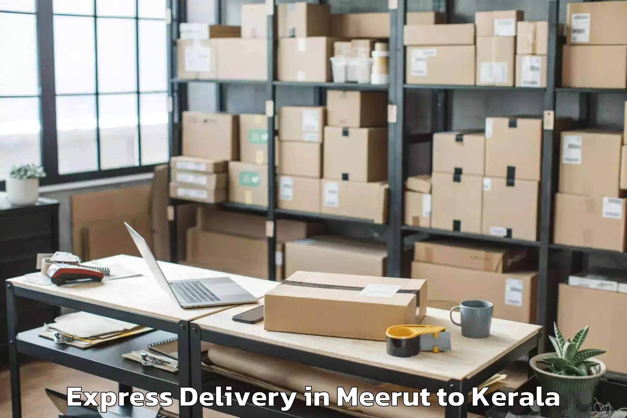 Top Meerut to Central University Of Kerala K Express Delivery Available